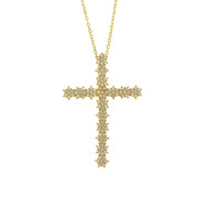 Collana in Argento 925 a croce con zirconi bianchi
