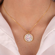 Collana in Argento 925 con zirconi multicolore