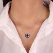 Collana in Argento 925 con zirconi blu