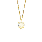 Collana in Argento 925 con cristallo a forma cuore pendente