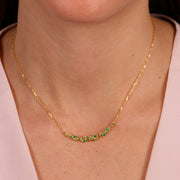Collana in Argento 925  con zirconi nelle sfumature del verde