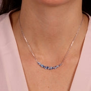 Collana in Argento 925 con zirconi nelle sfumature del blu