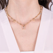 Collana in Argento 925 a catena con cristalli pendenti