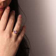 Anello in Argento 925 con cuore in zircone rosa