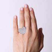 Anello in Argento 925 con cuore impreziosito da zirconi