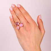 Anello in Argento 925 con cristalli rosa