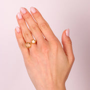 Anello in Argento 925 con cristall rosa cipria