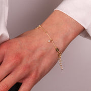 Bracciale in Argento 925 con croci e perle pendenti