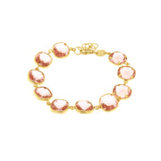 Bracciale in Argento 925 con cristalli rosa