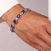 Bracciale in Argento 925 con cristalli blu