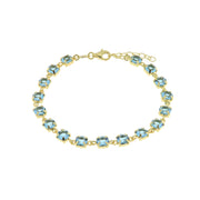 Bracciale in Argento 925 con cristalli azzurri