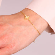 Bracciale in Argento 925  a forma di petali con madre perla