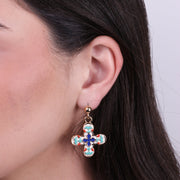 Orecchini in Metallo con croce di Malta pendente