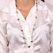 Collana in Metallo con cristalli colorati ispirati al vetro di Murano
