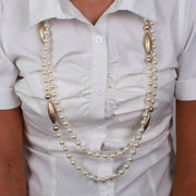 Collana in Metallo multifilo con perle