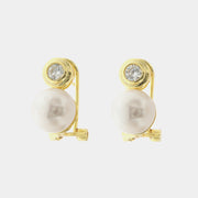 Orecchini in Argento 925 con perle e cristalli bianchi