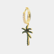 MonoOr in Argento 925 con palma impreziosita da zirconi verdi