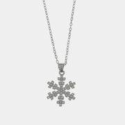 Collana in Argento 925 con fiocco di neve e zirconi bianchi