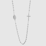 Collana in Argento 925 con simboli religiosi impreziositi da zirconi bianchi