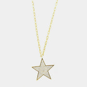 Collana in Argento 925 con stella pendente impreziosita da zirconi bianchi