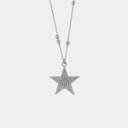 Collana in Argento 925 con stella impreziosita da luminosi zirconi bianchi