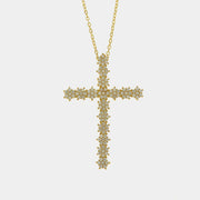Collana in Argento 925 a croce con zirconi bianchi