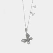 Collana in Argento 925 con farfalla impreziosita da zirconi