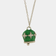 Collana in Argento 925 con campanella verde