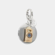 Ciondolo in Metallo a medaglione con simbolo torre orologio capri, con smalti colorati