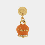 Ciondolo in Metallo campanella portafortuna arancione con scritta Capri