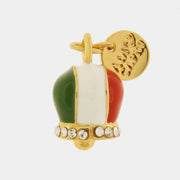 Ciondolo in Metallo con campanella portafortuna con colori della bandieta italiana